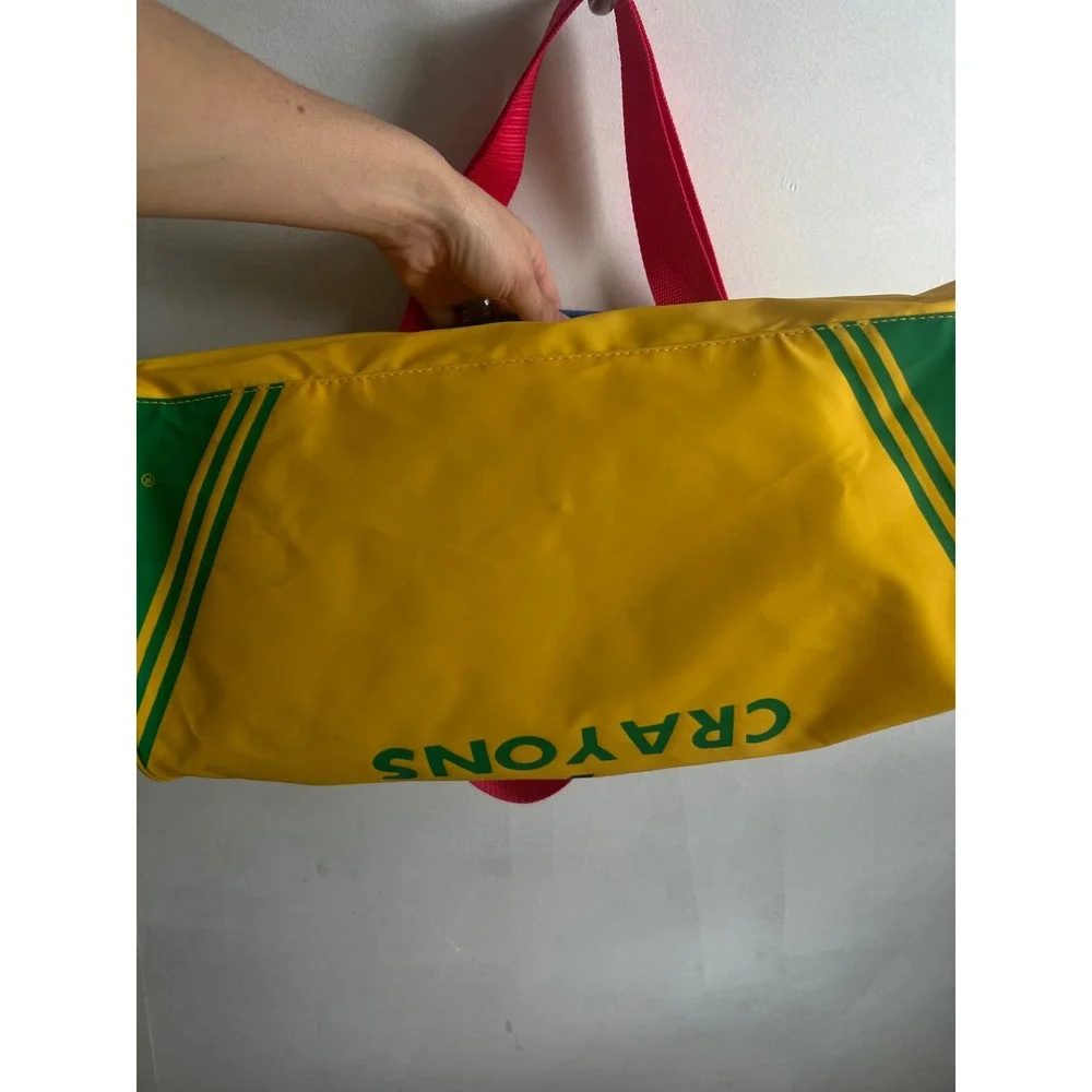 Vintage Crayola Carryalong Bag by Aetna NOS New With Tags Yellow Rainbow School